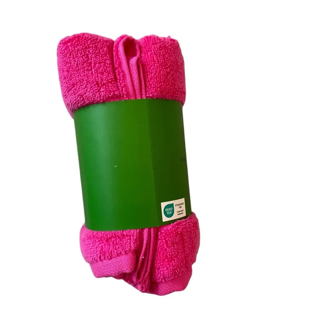 KATE SPADE NY Hot Pink Cotton Hand Towels 16X30 Set of 2 NEW
